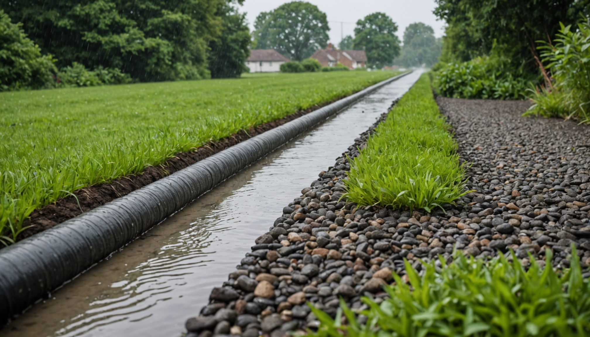 French Drains vs. Trench Drains for Missouri Yards